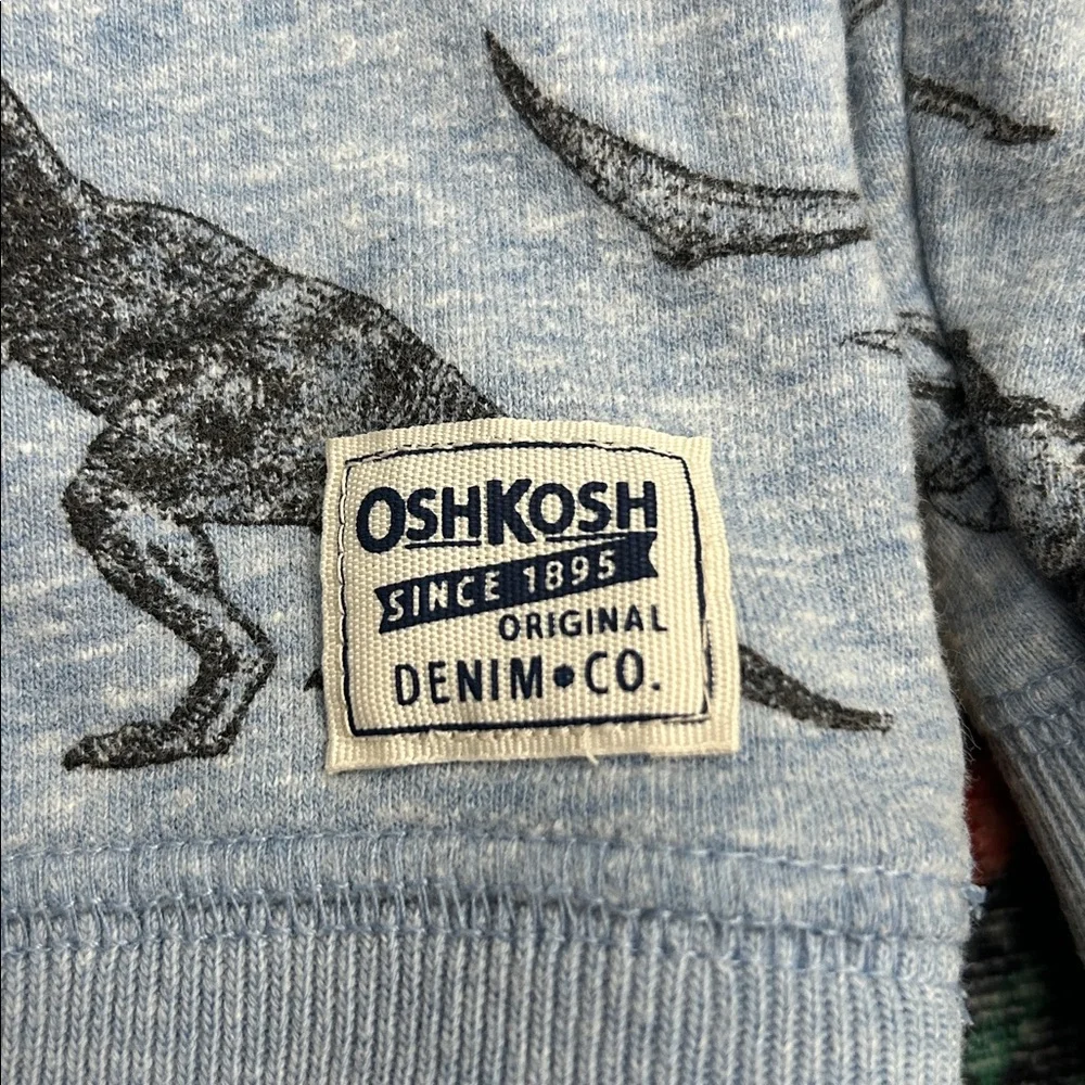 OshKosh B’gosh Blue Dinosaur Sweatshirt, Size 24 Months